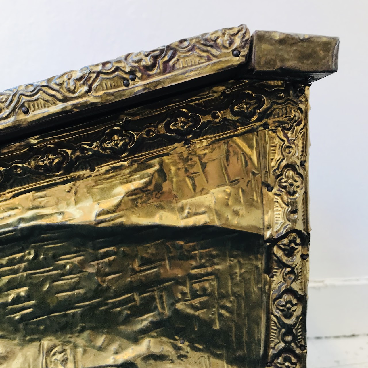 French Repousse Brass Chest