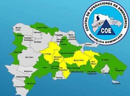 El COE amplía a 17 las provincias en alerta por vaguada