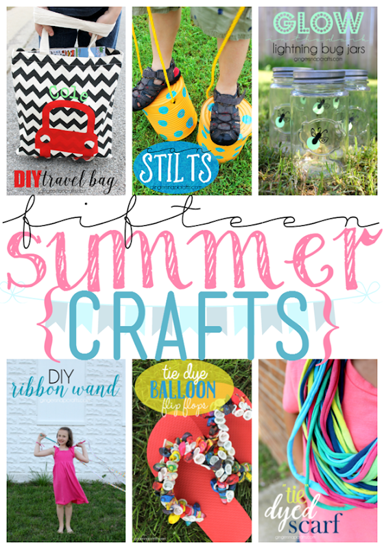 Fifteen Summer Crafts at GingerSnapCrafts.com #summer #crafts