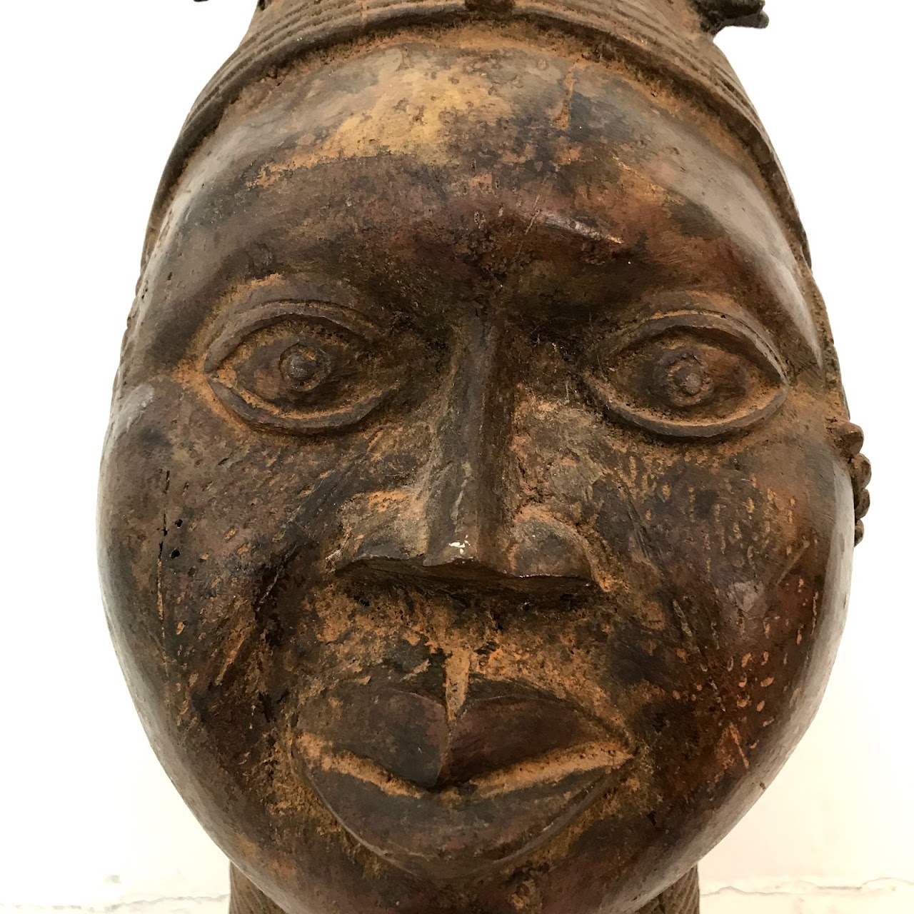 Yoruba Brass Head Sculpture