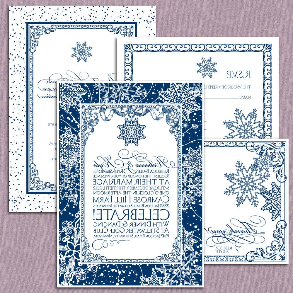 Winter Wonderland Wedding Letterpress Suite. From BellaBaroqueDesign