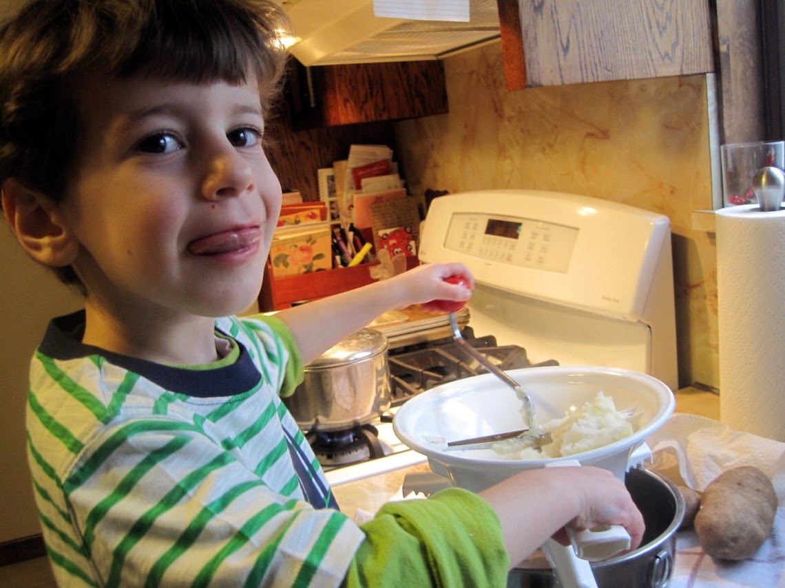 Ricing the potatoes through a food mill is critical!