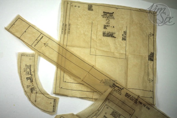 Paper pattern for apron