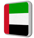 Square flag of United Arab Emirates icon gif animation