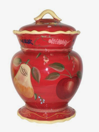  Red Orchard Ceramic Large Cookie Jar