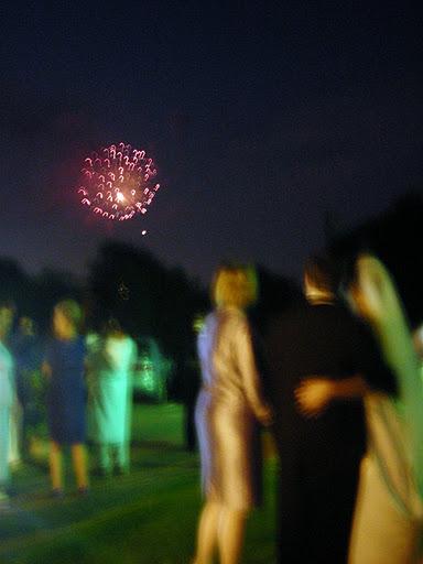 Fireworks for their 4th of July wedding! The night before I left to drive up