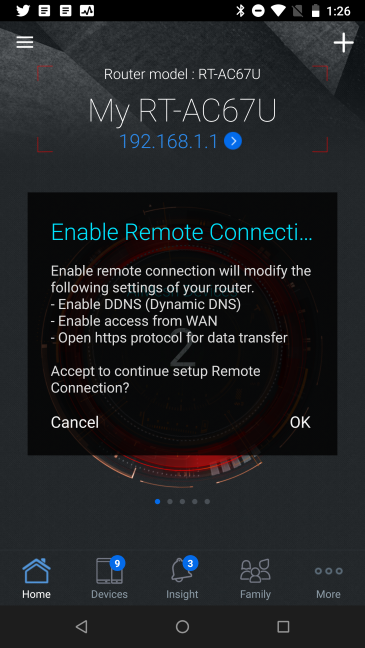 L'app mobile del router ASUS