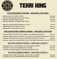 Tehri King menu 2