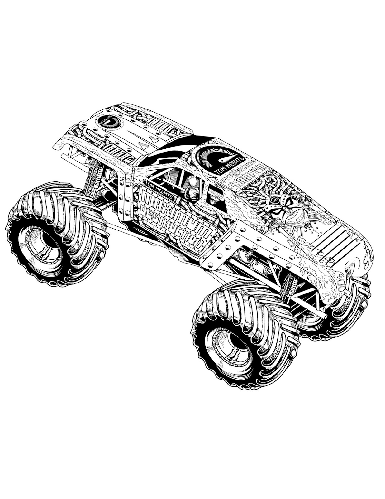 Monster Jam Free Coloring Pages