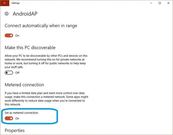 Metered network