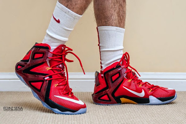 lebron 12 on feet