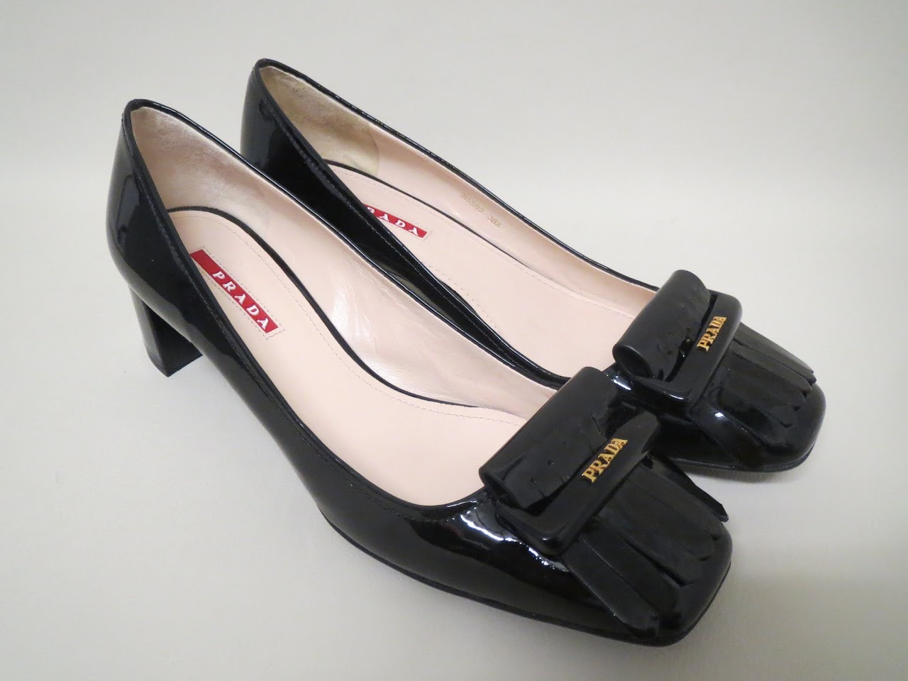 Prada Patent Kiltie Heels