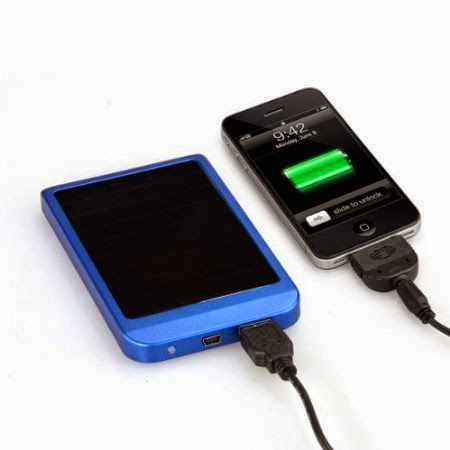  Blue Portable Solar Panel Power USB Battery Charger 2600mAh for Mobile Phone GPS