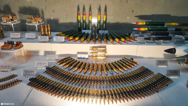 bullets on display at the War Memorial of Korea in Seoul in Seoul, South Korea 