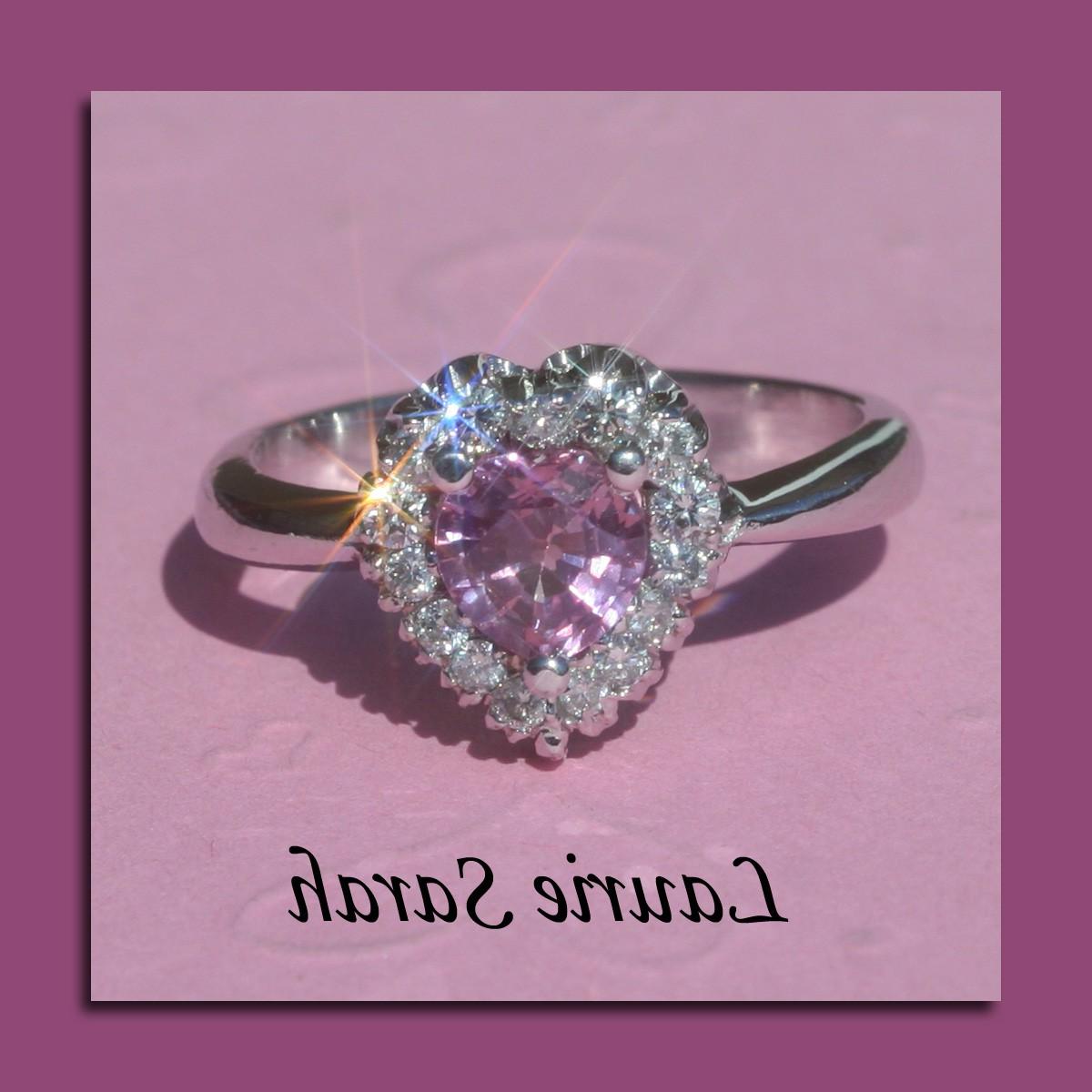 Heart Pink Sapphire Engagement