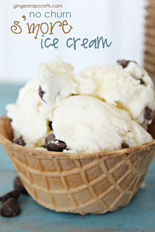 No Churn S'more Ice Cream at GingerSnapCrafts.com   #cansgetyoucooking #ad_thumb