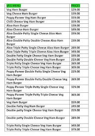Mr Burger Talkies menu 1