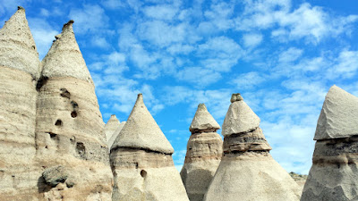 Kasha-Katuwe Tent Rocks National Monument. Now we are going up a pretty steep part of the hike so that we get a chance to see the tent rocks from above on the cliffs.