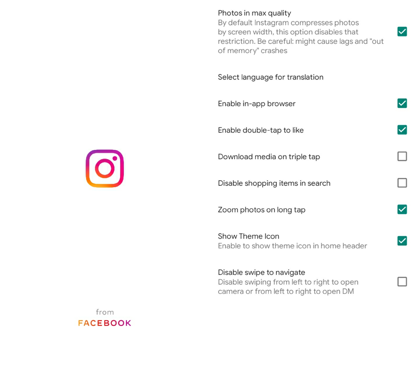 Instagram Mod Terbaik Update Terbaru