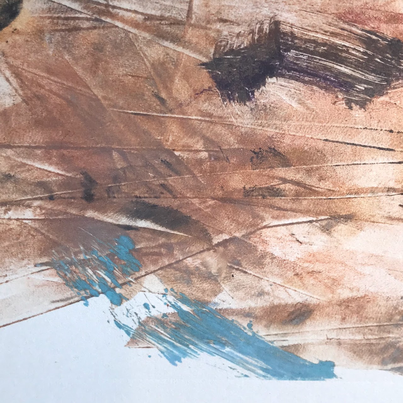 Signed 'Copper Hills' Monotype