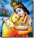 [Krishna hugging Chaitanya]