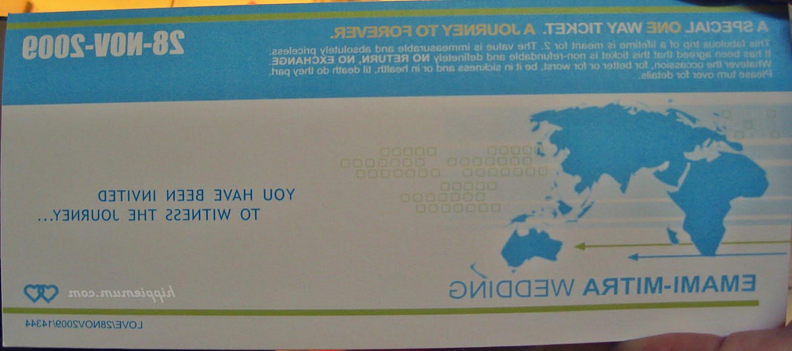 Boarding pass invitation cover