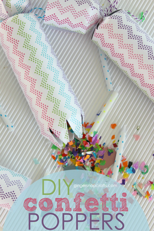 DIY Confetti Poppers at GingerSnapCrafts.com #madewithCricut