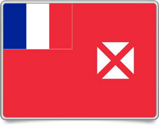 Wallis and Futuna framed flag icons with box shadow