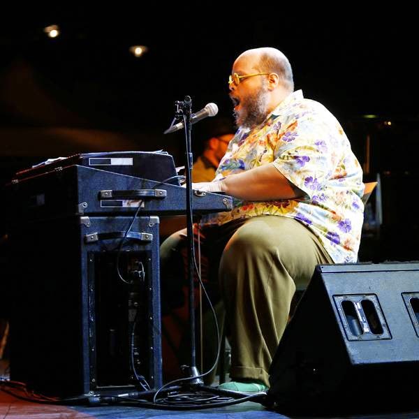 Brazilian singer and composer Ed Motta performs on stage during the Nice Jazz Festival on July 12, 2014 in Nice, southeastern France.