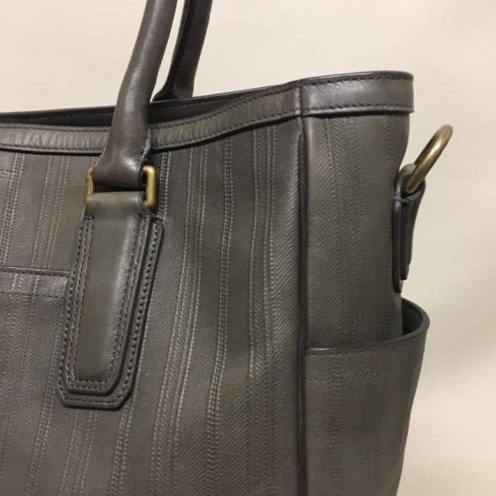 Coach Green/Grey Tote Bag