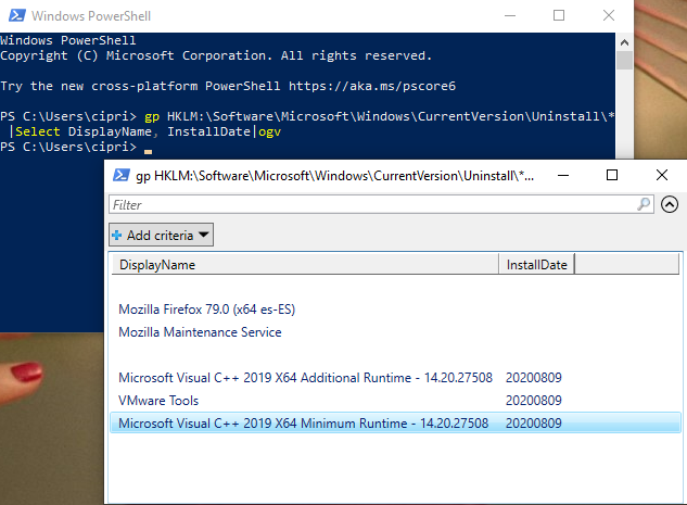 Obtenir la date d'installation à l'aide de PowerShell