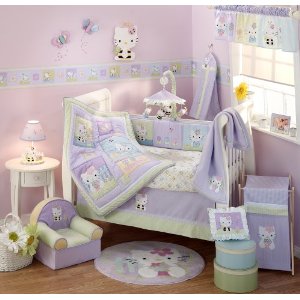  Lambs & Ivy 5 Piece Baby Crib Bedding Set, Hello Kitty and Friends