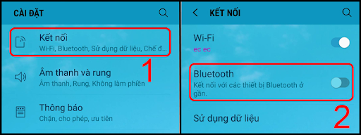 Bật Bluetooth sang trạng thái ON