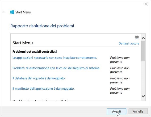 strumento-risoluzione-problemi-menù-start