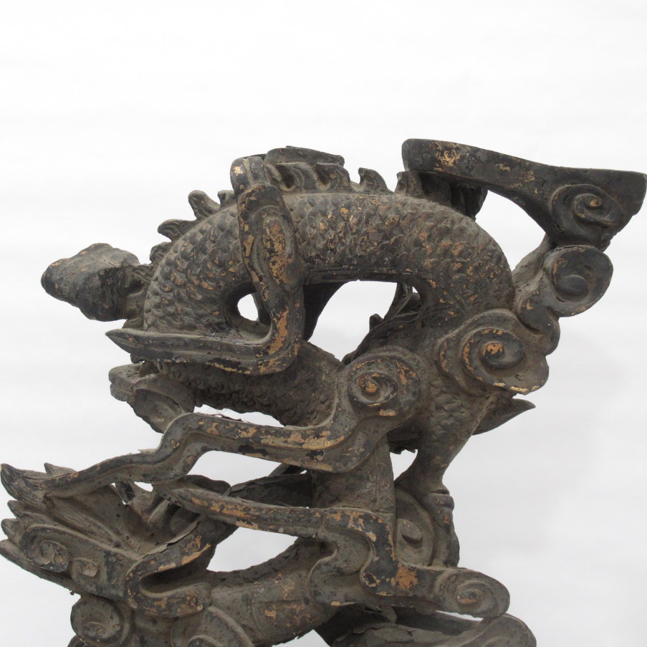 Antique Carved Dragon Sculpture