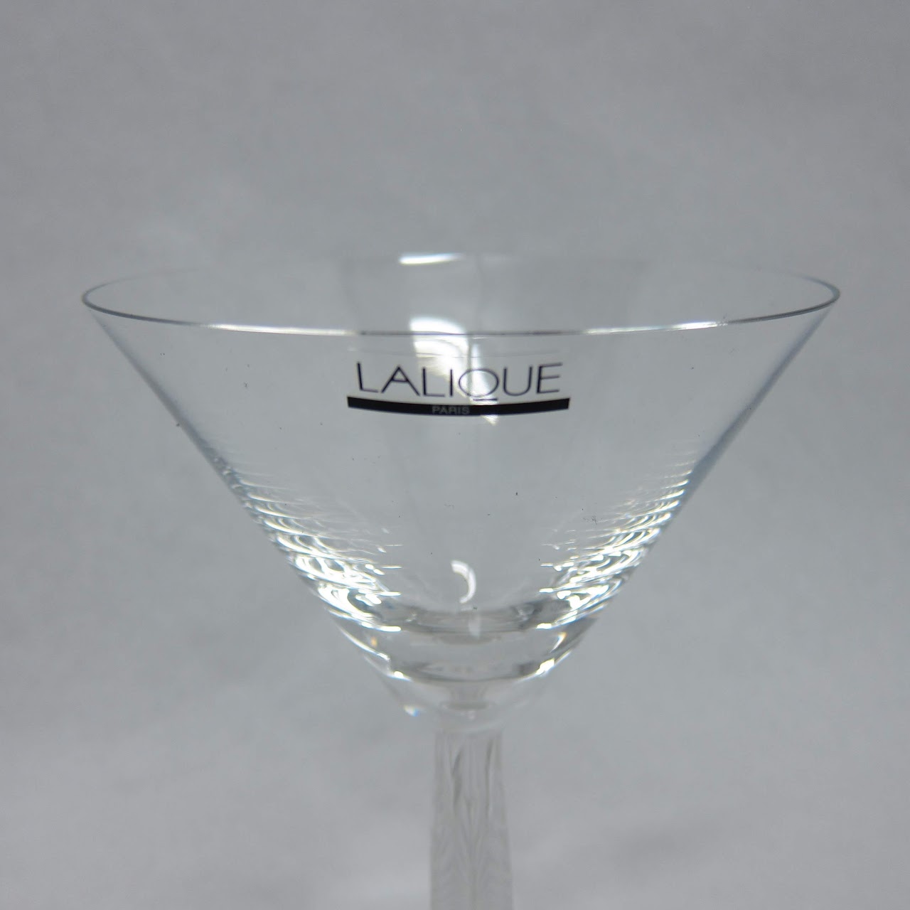 Lalique NEW Diamond Martini Glass Pair