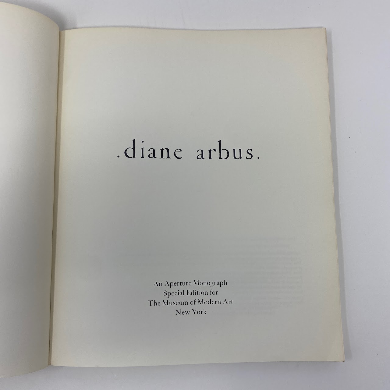 Diane Arbus: An Aperture Monograph 1st Paperback Edition