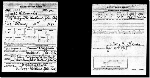 WWI Registration Card