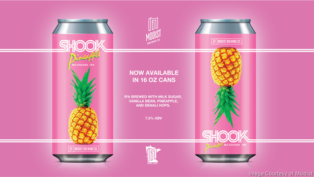 Modist Brewing Releases Shook Pineapple Milkshake IPA 16oz Cans