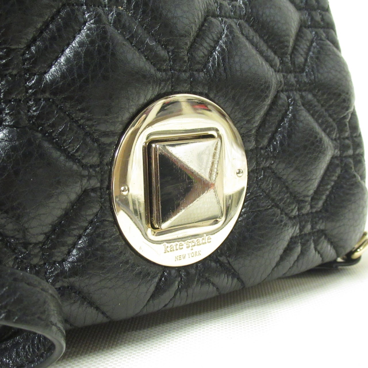 Kate Spade Dove Quilted Leather Chain Crossbody in Black