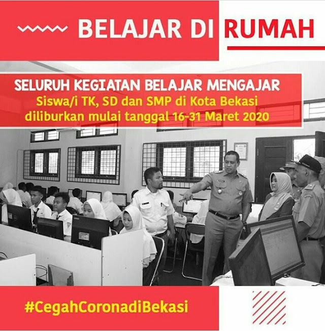 Cegah Corona, Sekolah Di Bekasi Libur 2 Pekan