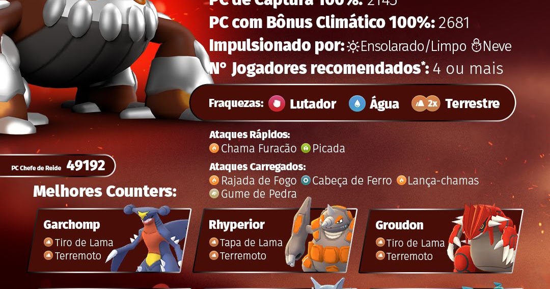 Pokémon GO: como pegar Heatran nas reides, melhores ataques e counters, e-sportv