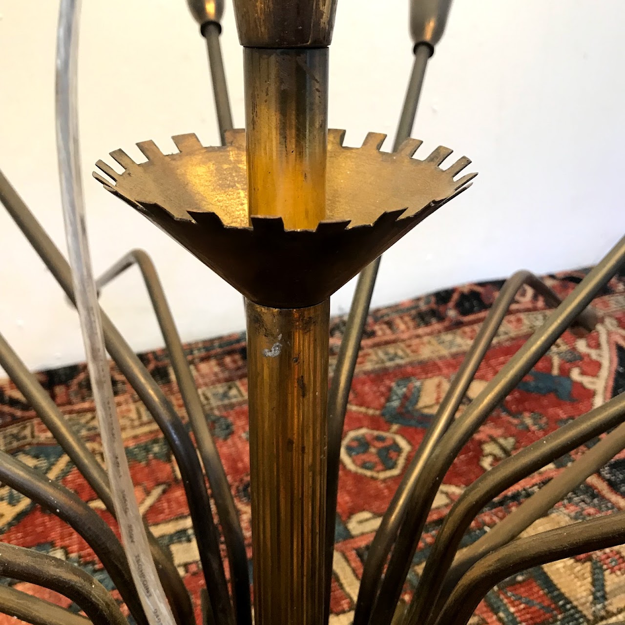Brass Mid-Century Modern 25 Light Chandelier