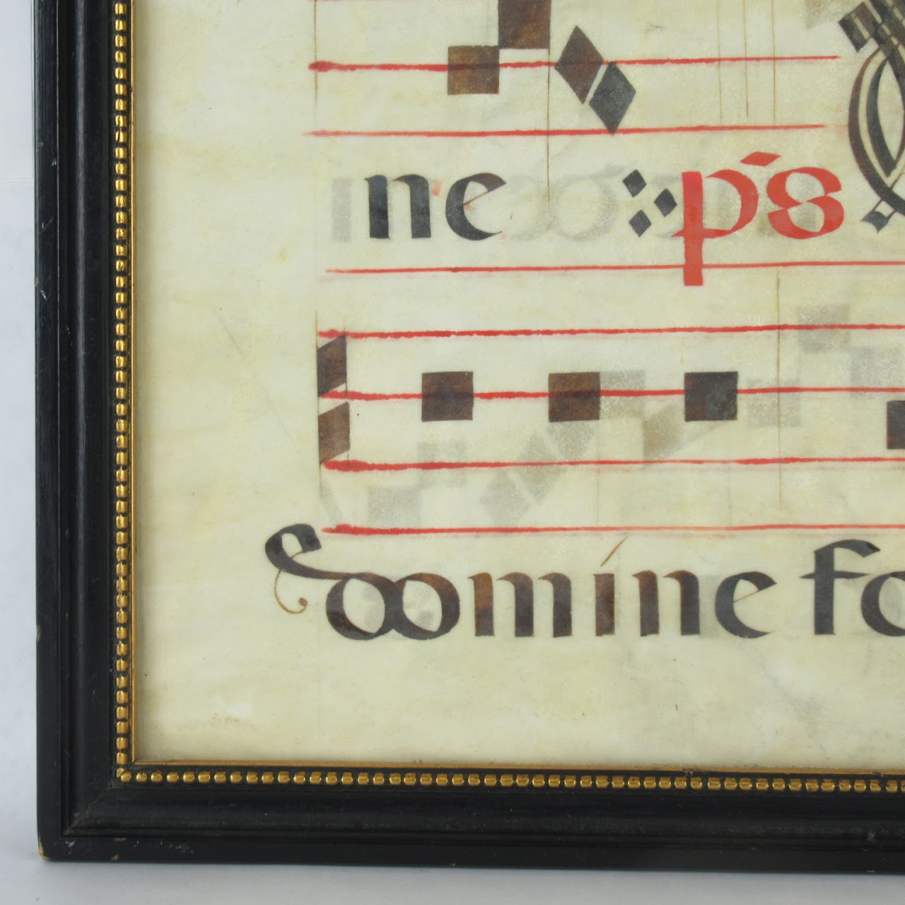 Antique Hand-Painted Musical Score Page