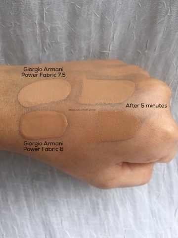 giorgio armani fabric foundation swatches