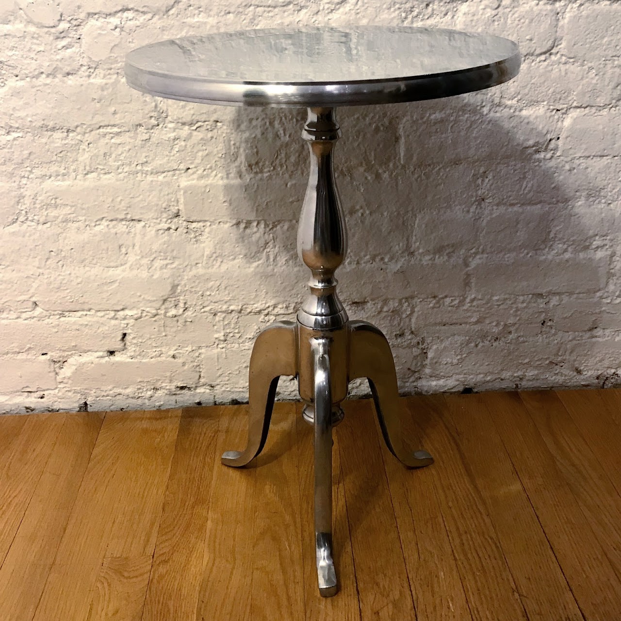 Cast Aluminum Pedestal Side Table