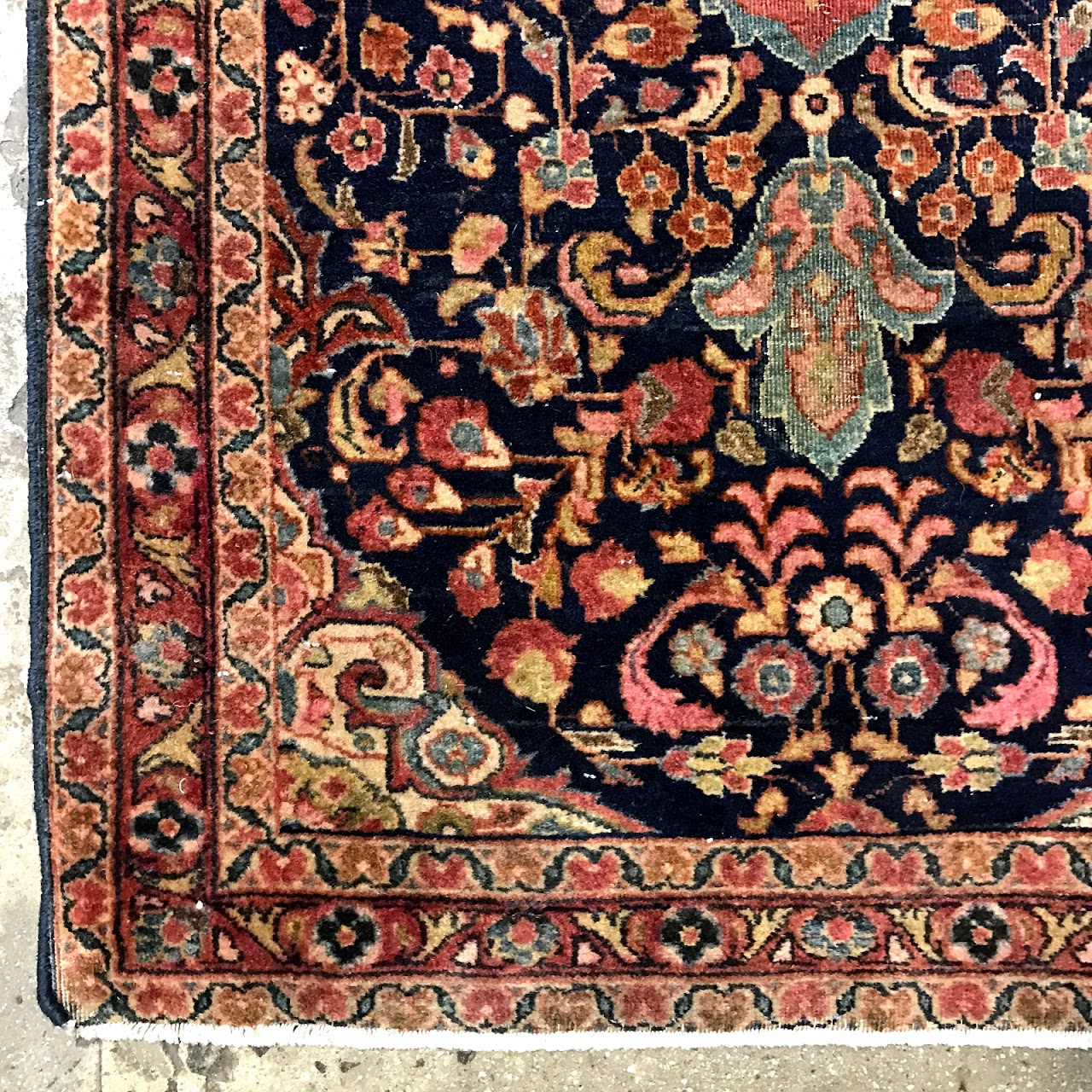 Kashan Wool & Silk Small Area Rug