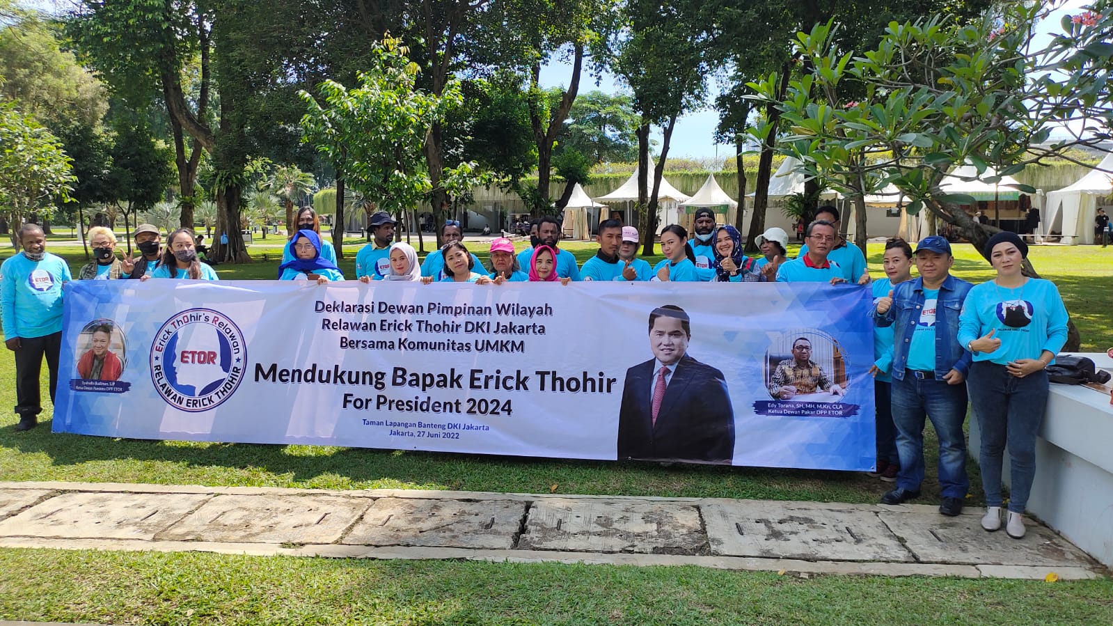 Relawan ETOR DKI Jakarta Deklarasi Dukung Erick Thohir for President RI 2024  Sambil Jalan Sehat