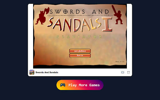 Swords And Sandals Game - Can you defeat all seven Champions?