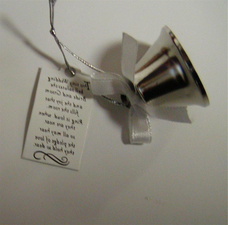 72 Wedding Bells - Wedding Favor - with bow and a sweet sentiment